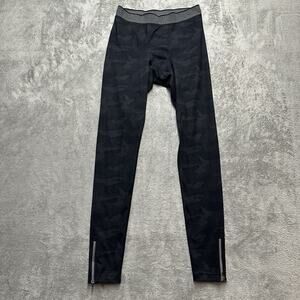 Vuori Limitless Compression Tight Men's M Black Camo Running Leggings Zip Ankle